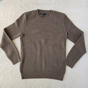 NWOT Size S Brown Textured Cotton Sweater Banana Republic